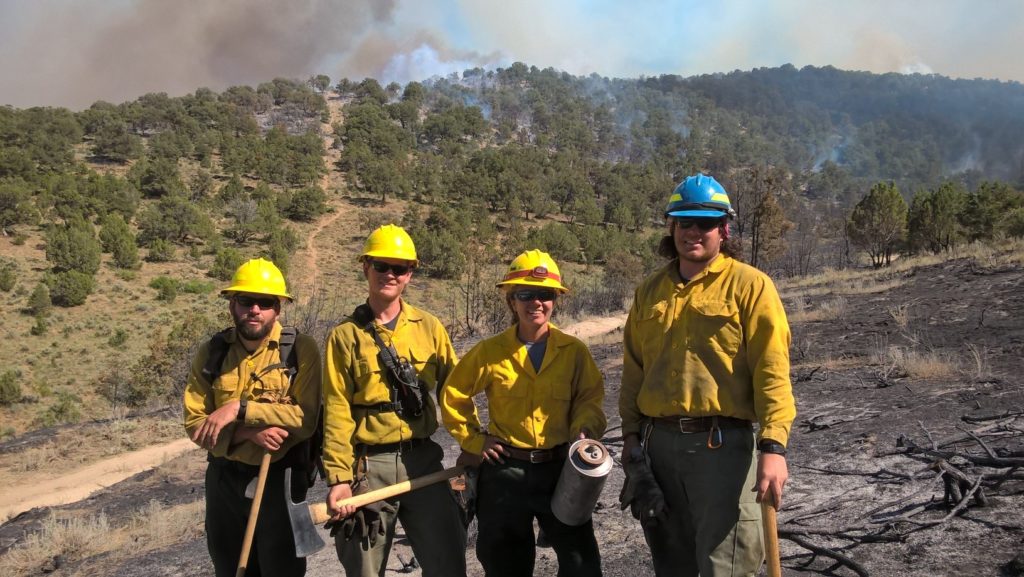 Digging fire line in Meeker Creek, CO. 